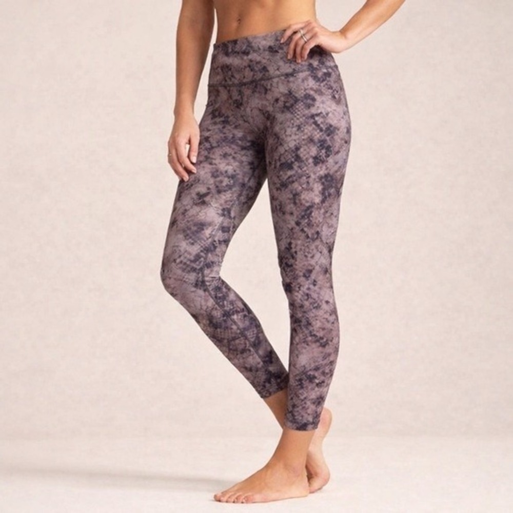Evolution and Creation Brianna Leggings Med snakeskin bohemian workout yoga euc‎